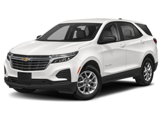 white 2024 chevy equinox front left angle view